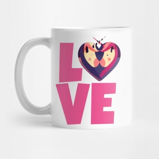 Unicorn Valentine Unicorns in Love Heart Mug